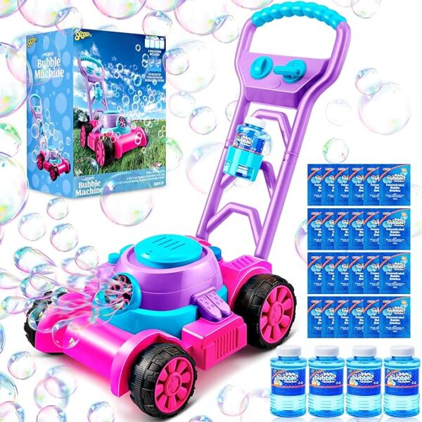 Sloosh Bubble Lawn Mower Toddler Toys - Kids Toys Bubble Machine Summer Outdoor Toys Games